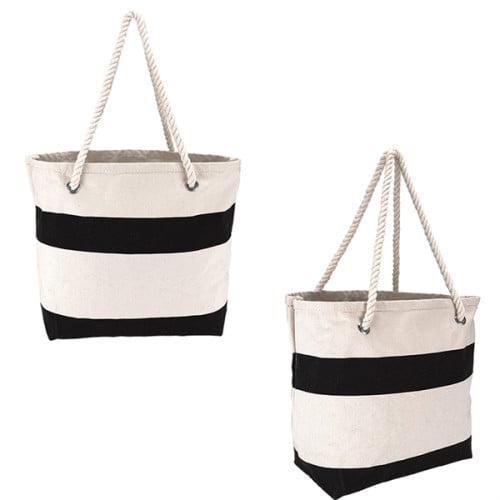 Cotton Resort Tote Bag with Rope Handle