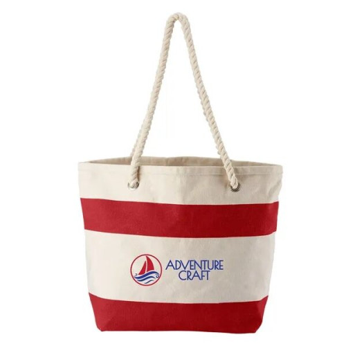 Cotton Resort Tote Bag with Rope Handle