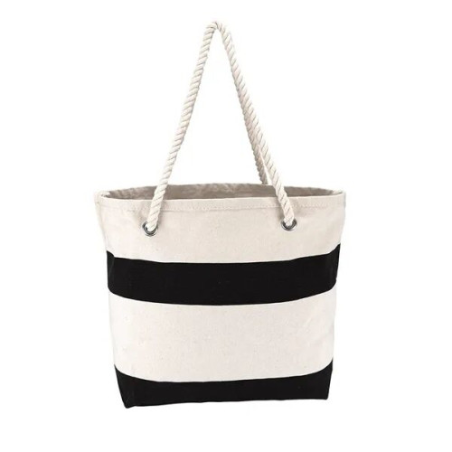 Cotton Resort Tote Bag with Rope Handle