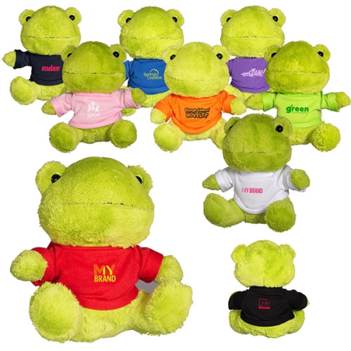 7" Plush Frog with T-Shirt