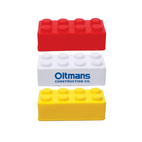 Construction Building Block Shape Stress Ball