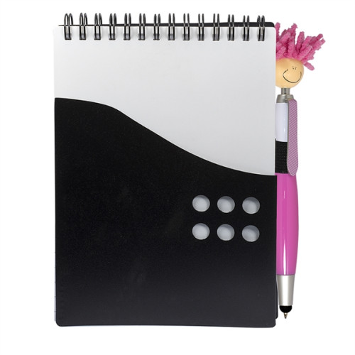 Two-Tone Jotter with MopTopper™ Stylus Pen