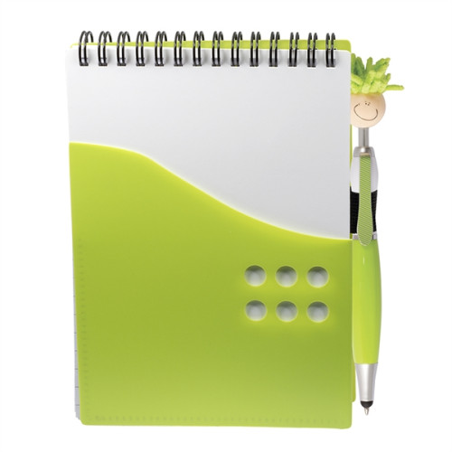 Two-Tone Jotter with MopTopper™ Stylus Pen