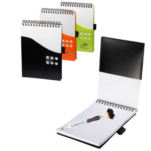 Two-Tone Jotter with MopTopper™ Stylus Pen