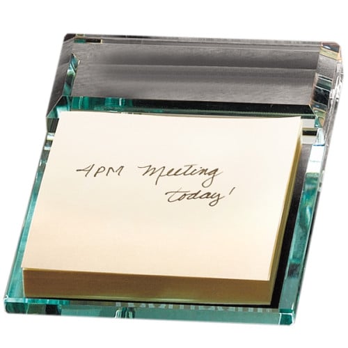 Atrium Glass Message Pad Holder