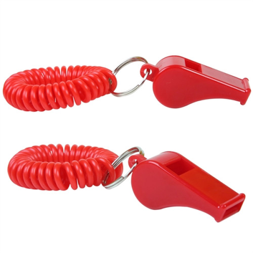 Whistle Key Chain with Coil
