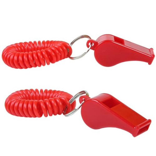 Whistle Key Chain with Coil