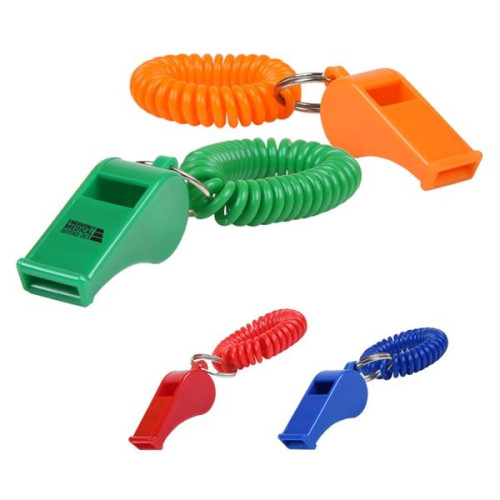 Whistle Key Chain with Coil