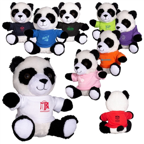 7" Plush Panda with T-Shirt