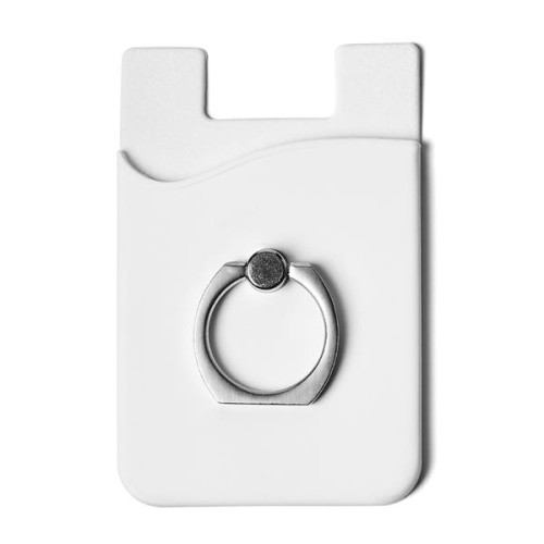 Silicone Card Holder with Metal Ring Phone Stand