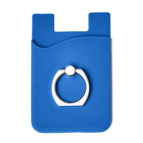 Silicone Card Holder with Metal Ring Phone Stand