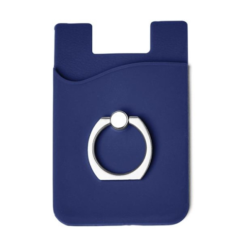 Silicone Card Holder with Metal Ring Phone Stand