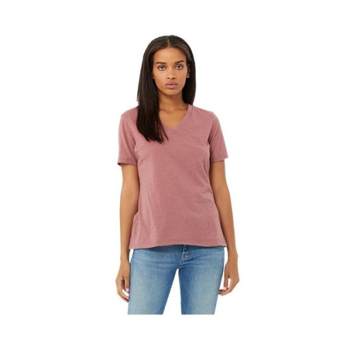 Bella+Canvas® Ladies' Relaxed Jersey Short-Sleeve V-Neck ...
