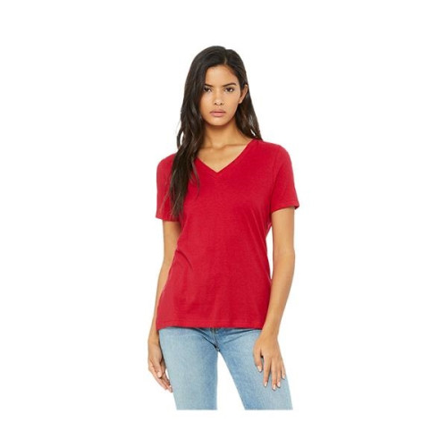 Bella+Canvas® Ladies' Relaxed Jersey Short-Sleeve V-Neck ...