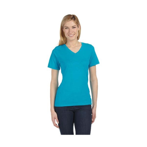Bella+Canvas® Ladies' Relaxed Jersey Short-Sleeve V-Neck ...