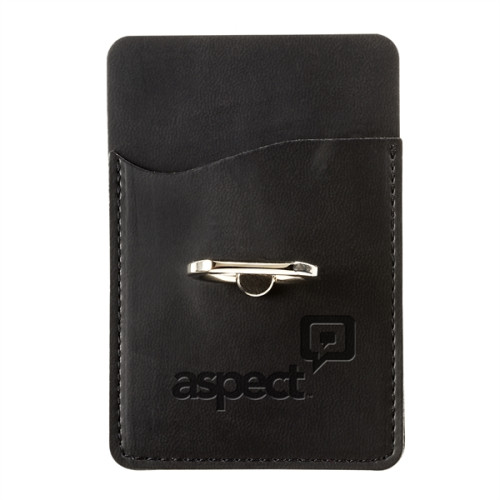 Tuscany™ Card Holder with Metal Ring Phone Stand