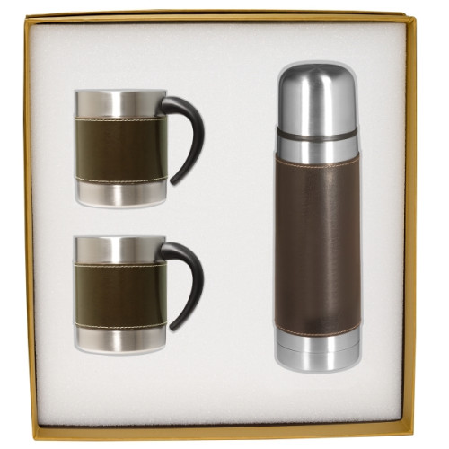 Empire Thermal Bottle & Coffee Cups Gift Set