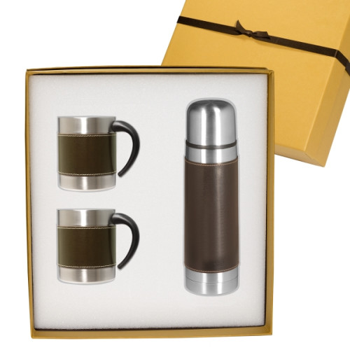 Empire Thermal Bottle & Coffee Cups Gift Set