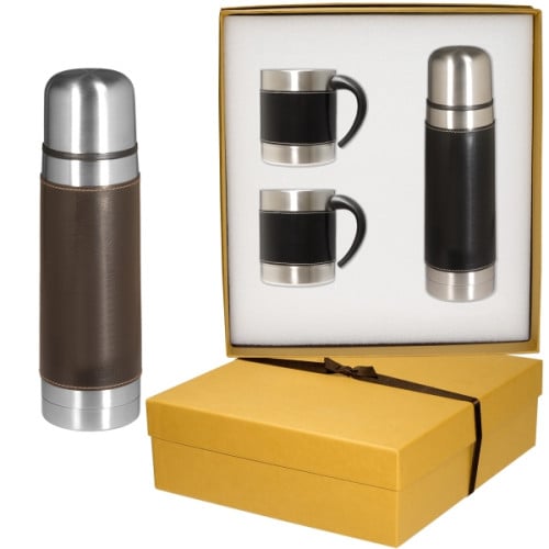 Empire Thermal Bottle & Coffee Cups Gift Set