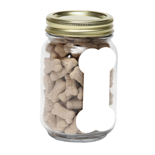 Mini Dog Bones in Pint Jar w/Bone Magnet