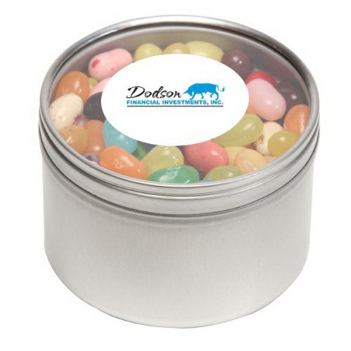 Jelly Belly® Candy in Lg Round Window Tin