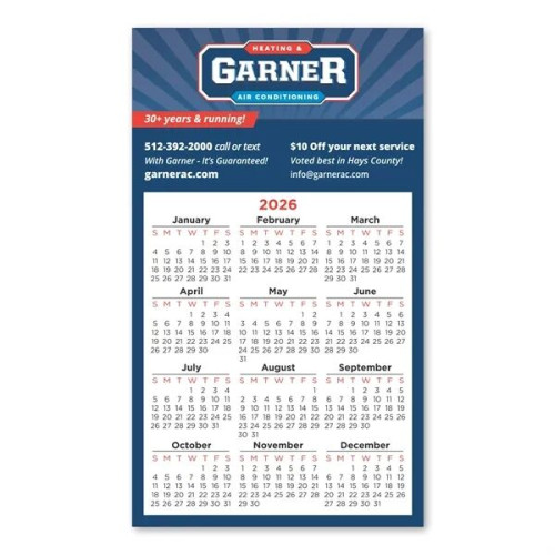 Calendar Square Corner Magnet 3 1/2 x 6