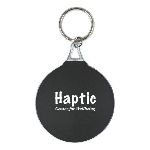 Rubber Key Chain With Microfiber Cleaning Cloth