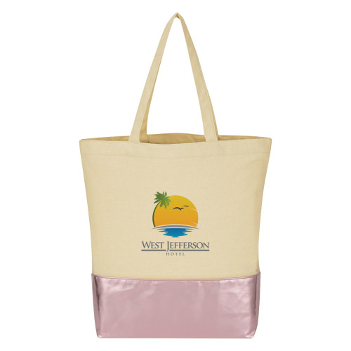Metallic Accent 12 Oz. Cotton Tote Bag