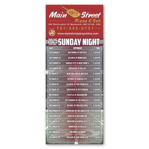 Football Schedule Magnet