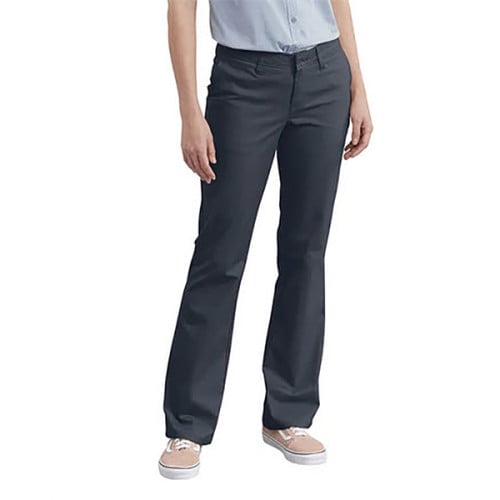 Dickies Ladies' Slim Fit Boot Cut Stretch Twill Pant