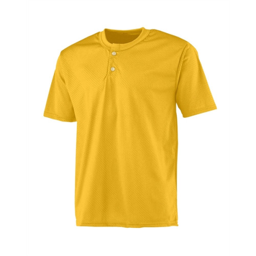 A4 Adult 2-Button Mesh Henley Jersey