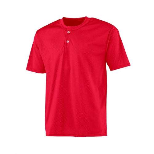 A4 Adult 2-Button Mesh Henley Jersey