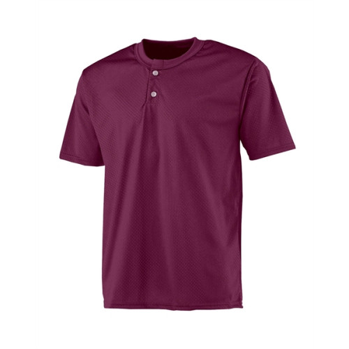 A4 Adult 2-Button Mesh Henley Jersey
