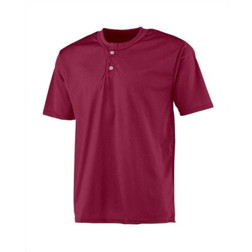 A4 Adult 2-Button Mesh Henley Jersey