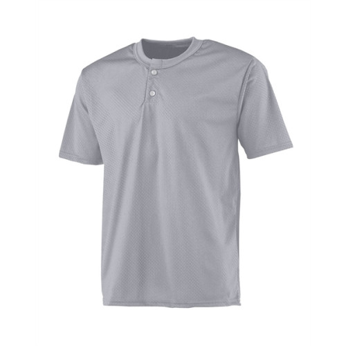 A4 Adult 2-Button Mesh Henley Jersey