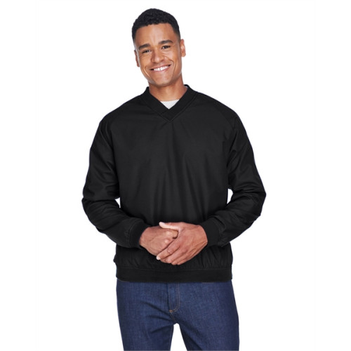 Adult Long-Sleeve Microfiber Crossover V-Neck Wind Shirt