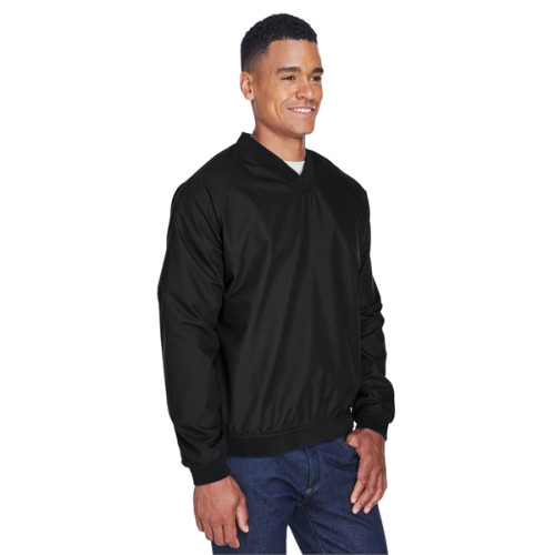 Adult Long-Sleeve Microfiber Crossover V-Neck Wind Shirt