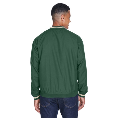 Adult Long-Sleeve Microfiber Crossover V-Neck Wind Shirt