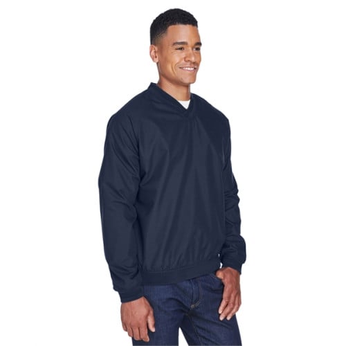 Adult Long-Sleeve Microfiber Crossover V-Neck Wind Shirt