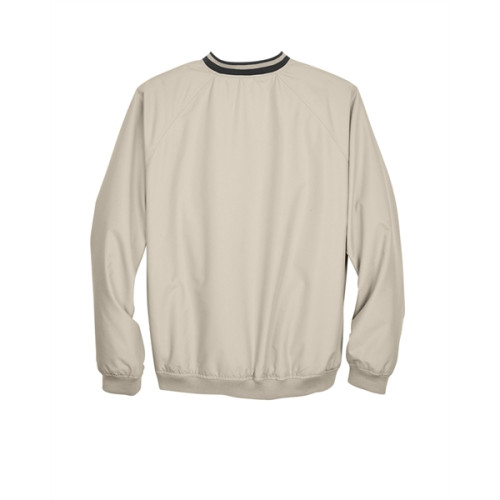 Adult Long-Sleeve Microfiber Crossover V-Neck Wind Shirt