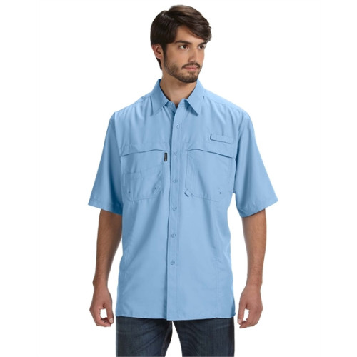 Dupont Men's 100% Polyester Short-Sleeve Fishing Shirt