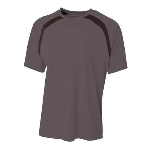 Men's Spartan Short Sleeve Color Block Crew Neck T-Shirt