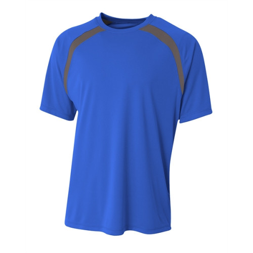 Men's Spartan Short Sleeve Color Block Crew Neck T-Shirt