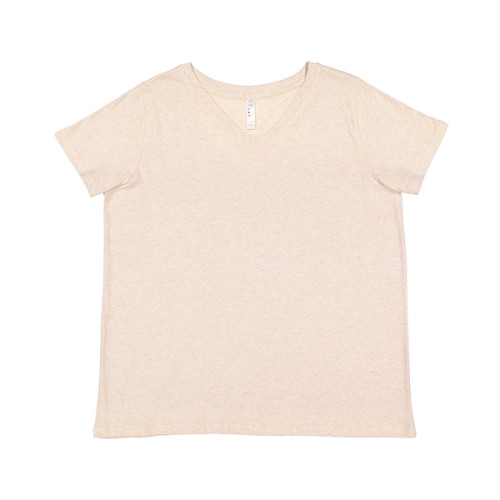 Ladies' Curvy V-Neck Fine Jersey T-Shirt