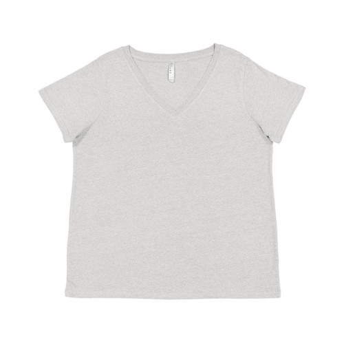 Ladies' Curvy V-Neck Fine Jersey T-Shirt
