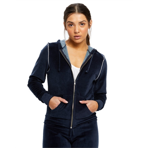 Ladies' Velour Full-Zip Hoodie