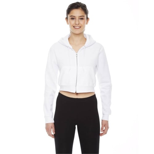 American Apparel Ladies' Cropped Flex Fleece Zip Hoodie