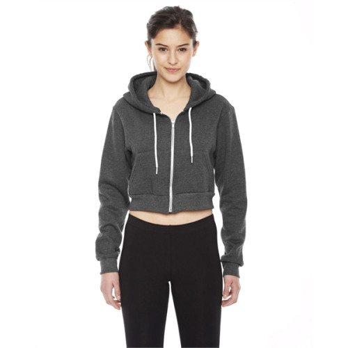 American Apparel Ladies' Cropped Flex Fleece Zip Hoodie
