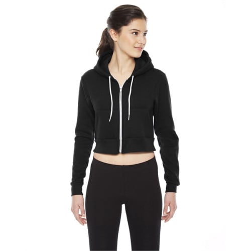 American Apparel Ladies' Cropped Flex Fleece Zip Hoodie