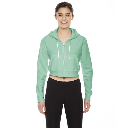 American Apparel Ladies' Cropped Flex Fleece Zip Hoodie